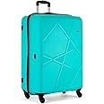 Safari Pentagon 75 Cms Large Check-in Polypropylene Hard Sided 4 Wheeler Luggage/Speed_Wheel Suitcase/Trolley Bag (Cyan)