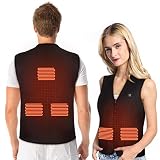 Gilet Chauffant, USB Hiver Chaud Chargement Chauffante Vêtements, Lavable Hiver Chauffés Veste pour la Randonnée Hivernale au Ski, Pêche, Camping en Plein Air Randonnée Chasse, Sports de Plein Air