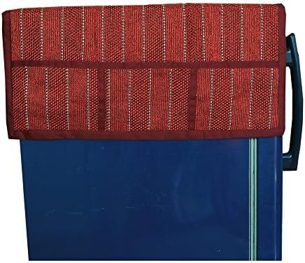 Kuber Industries Cotton Fridge Top Cover - Red, Standard (SLSBNEW13078)