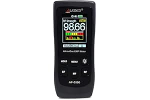 LATNEX AF-3500 EMF-Messgerät und -Lesegerät mit Kalibrierungszertifikat – misst RF und Mikrowellen, 3-Achsen-Gaußsche Magnetfelder und elektrische Felder ELF