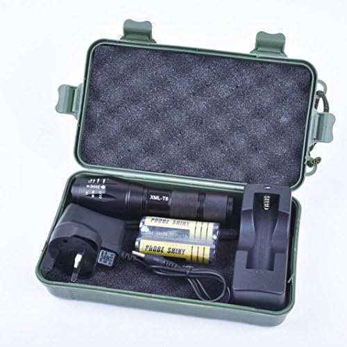 LED Flashlight, Internet G700 X800 LED Flashlight Tactical XML-T6 Zoomable Torch Lamp 18650 AAA