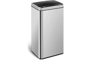 Fromm & Starck Poubelle Automatique De Cuisine Recyclage Double En Acier Métal Ouverture Auto Deux Compartiments Sans Contact STAR_BIN_07 (70 l, Tri Sélectif, Portée Capteur 20 cm, À Piles, Inox/PP)