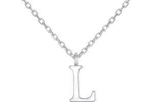 Philip Jones Sterling Silver Initial Necklaces Letter A to Z