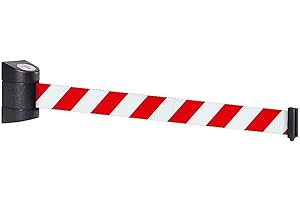 FlexiBarrier - Nastro retrattile da parete con cinghia, 4,5 m