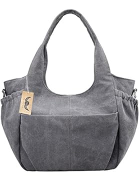 PB-SOAR Damen Vintage Schultertasche Umhängetasche Shopper Hobo Handtasche Beuteltasche Einkaufstasche Freizeittasche