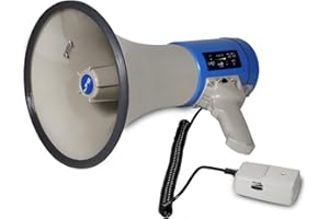 LTC Mégaphone 60W avec Sirène/USB/SD + Sangle de Transport MEGA60USB SA50521A