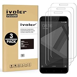 iVoler [3 Unidades] Protector de Pantalla para Xiaomi Redmi 4X / Redmi 4X Pro, Cristal Vidrio Templado Premium