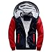 Produktbild Mantel Parka Herren Jacken Winterjacke Wärmejacke Wollmantel Cabanjacke Sweatjacke Kurzmantel Jacke Mantel Coat Jacke Kapuzenjacke Übergangsjacke Steppjacke Strickjacke Sportjacke LMMVP (XXL, Rot)