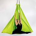 The Yogis Lycra Fabric Aerial Yoga Hammock RoundRing Plain (Colour - ParrotGreen)