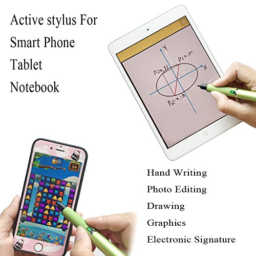 Aktiver Stylus Stift mit 1.9mm Feinspitze für iPad Mini, iPad Air, iPad Pro, iPhone 7, iPhone 6, iPhone 5, Samsung, Smart Phones & Tablets & Notebooks (Grün) - 4