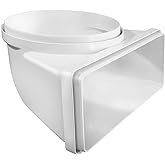 Ventilation CGV229B Vertical curve round tube &oslash; 150 mm to rectangular 220 x 90 mm in ABS. Color white.