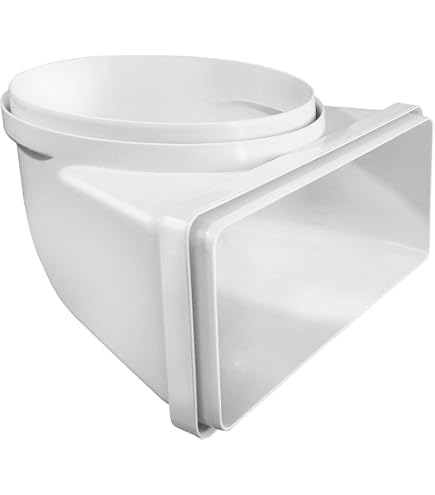 La Ventilazione PM157100B Wandluftgitter Rechteckig/Rund 150x70 Mm Für 100 Mm Rohr - Weiß