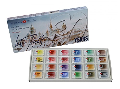 White Nights 80100 – Aquarellfarbe, 24-er Pappschachtel - 2