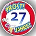 Produktbild Fondant Tortenaufleger Tortenbild Geburtstag Zahl P 27