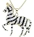 Produktbild SaySure - Zebra Horse Necklace Black Enamel Crystal