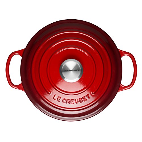 Le Creuset Signature Cast Iron Round Casserole, 20 cm - Cerise
