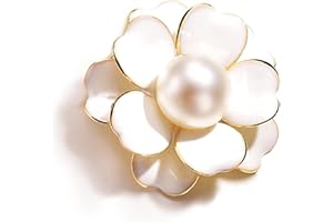 JJWNMLL Spilla da donna in lega smaltata con fiore artificiale, accessorio per abbigliamento, elegante e popolare