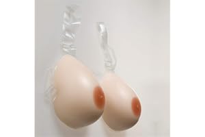 TMIL Poitrine en Silicone, Poitrine prothétique pour gravité transgenre, la gravité et Couleur Plus Proches du Tissu Mammaire Humain, la Mastectomie, Les Faux Seins Fausses,White Skin,D:1000g