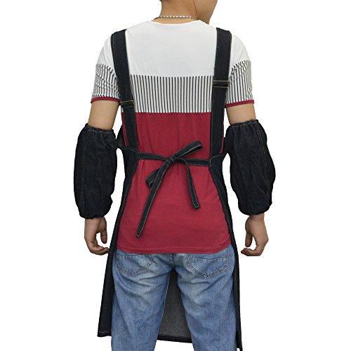 Eazeehome Werkzeugschürzen Denim-Gewebe Gartenwerkzeug Schürze Gartenschürze Arbeitsschürze Kochschürze Multifunktions - 6