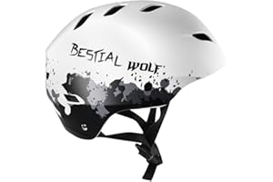 Bestial Wolf Shell Universalhelm Helmet Unisex, verstellbar von 8 bis 99 Jahren für Outdoor-Sport.
