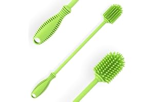 DDLUCK Brosse de Nettoyage en Silicone avec biberon à Long Manche, 31 cm sans BPA, pour biberon, Flacon à Vide, Gourde, Vase, verrerie, Parfait pour Les Petits Cols (Qté1)