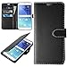 Produktbild Samsung Galaxy J5 2016 Hülle, Profer [Premium Leder Serie] Schutzhülle PU Leder Flip Tasche Case mit Integrierten Kartensteckplätzen und Ständer für Samsung Galaxy J5 2016 (Leder-Schwarz)