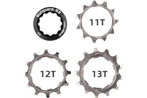 EXTRWORY Piñón de casete de bicicleta de montaña de 8/9/10/11 velocidades, rueda libre 11T/12T/13T, piezas de acero para ciclismo de carretera (9S 13T)