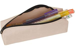 Pencil Case Large Capacity Pencil Pouch,For College High School Supplies School Teen Girl Boy (Beige)
