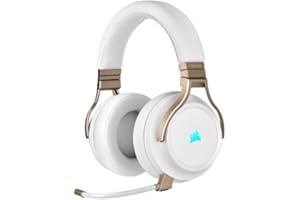 Corsair VIRTUOSO RGB WIRELESS High-Fidelity Gaming Headset, Perłowy