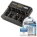 Produktbild ANSMANN Powerline 5 Pro Akkuladegerät / 5-fach Ladegerät zum Laden  Entladen & Refreshen / Ideal für Akkus in den Größen AA  AAA  C  D & 9V / USB-Port für Smartphone & co. / inkl 4 1100mAh AAA Akkus