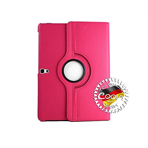 COOVY® 360° ROTATION COVER FÜR SAMSUNG GALAXY TAB S 10.5 SM-T800 SM-T801 SM-T805 SMART HÜLLE TASCHE ETUI CASE SCHUTZ STÄNDER Farbe hotpink - 6