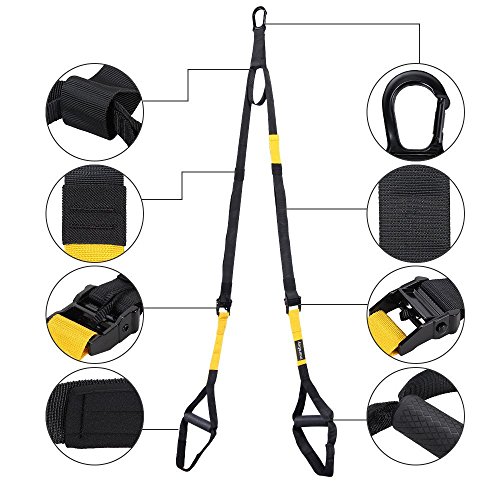 marsboy Professional Suspension Trainer Bodyweight Strength Training System Aerobic Exercise for Crossfit Home-gym Gym Travel Fitness
