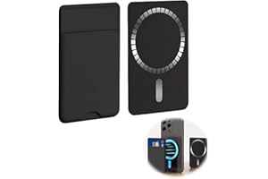 Duluok 2 Stück Magnetische Kartenhalter für 2 Karten, Handy Kartenetui kompatibel mit MagSafe, Langlebiges Silikon, Schutz vor Kratzern, Magsafe Cardholder mit iPhone 15, 14, 13 Serie