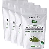 Herbal Vibe Organic Green Coffee Beans Powder for Weight Loss or Fat Burner and Immunity Booster Partner 400 Gms (Pack…