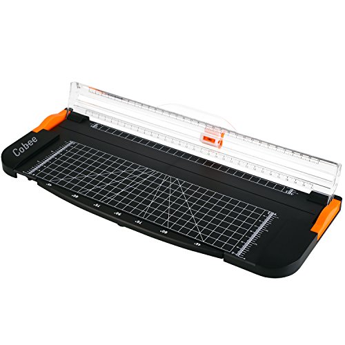 Tiptiper Papierschneider Schneidemaschine A4 Tragbar Schneidegerät mit Fingerschutz und Gleitlineal Design Schneidet bis zu 12 Blattes (70g/sm) - 7