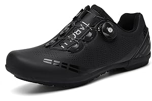 Hixingo Chaussures de Cyclisme pour Hommes Route Femmes Chaussures D'équitation sur Route et Montagne, Caoutchouc Semelle Chaussures de Vélo sans Verrouillage 36-47 EU