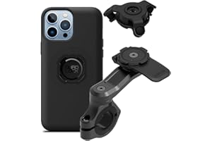 Quad Lock Support Téléphone pour Guidon de Moto Pro avec Amortisseur de Vibrations et Coque MAG pour iPhone 13 Pro Max