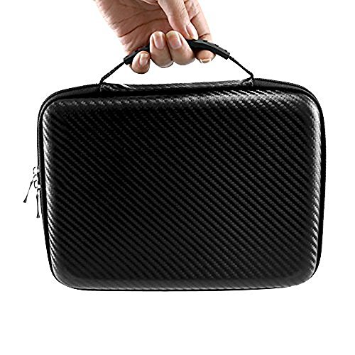 Ropch Zubehör Tasche Kabel USB Sticks Aufbewahrungstasche Organizer Speicherkarten Festplatten Schutzhülle Elektronik Reisetasche für Energien Bank SD Karten USB Sticks Tragetasche – Schwarz - 6