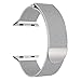 Produktbild Altsommer für Apple Watch Series 3 42MM Milanese Edelstahl Armband, Edelstahl Mesh Milanese Edelstah mit Interlock-Verschluss Uhrenarmband Replacement Armband für Damen Herren (Silver)