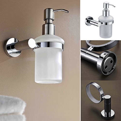 Kinse® Elegant Hochwertig Edelstahl Seifenspender 100ml mit Wandhalterung