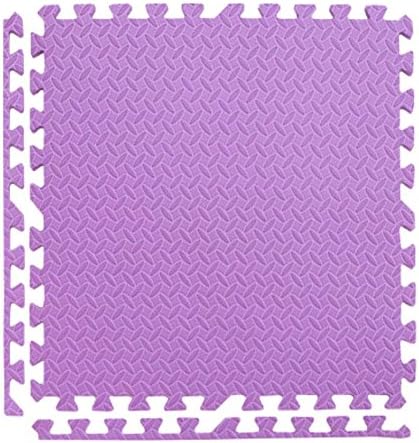 WZG 4PC Puzzle Foam Mats Crawling Mats To Increase Children's Fitness Mats Bedroom Living Room Floor Mats 60*60*2.5Cm,Purple