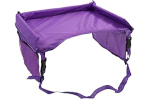 KUENG Tablette De Voyage Voiture Enfant Tablette Voiture Enfant Siège Arrière de Voiture Organisateur avec Plateau Voiture Bureau Voyage Plateau Purple