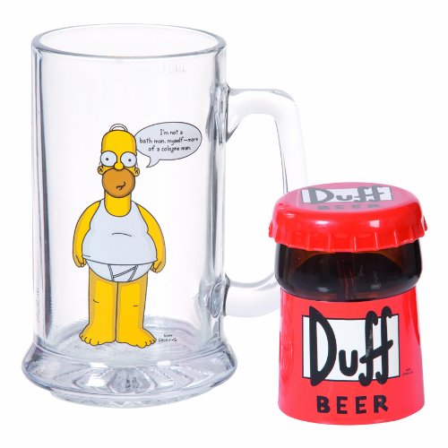 Preisvergleich Produktbild United Labels 0109490 - Bierglas mit Flaschenöffner Simpsons
