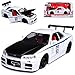 Produktbild Jada Nissan Skyline GT-R R34 Coupe Weiss Tuning 1998-2002 1/24 Modell Auto