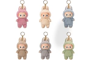 POP MART The Monsters Tasty Macaron Series-Vinyl Face Plush Pendant de Acción Popular Figura Coleccionable y Adorable Juguete Artístico Regalo Creativo Whole Set