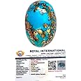 Divine Spirituals AAA Grade Natural Turquoise Gemstone Lab-certified Premium Feroza/Firoza Cabochon For Protection, Healing & Jewelry approx. 14-16 carat