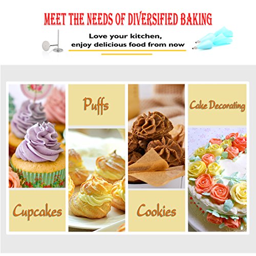 BOJIN Spritztüllen 38 Teiliger Set mit Spritzbeutel Blumennagel Dekoration Set perfekt für Kuchen Torten - 4