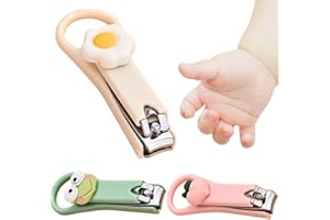 XIJEQOW 3 Pieces Kids Nail Clipper, Baby Nail Clipper, Nail Care, Cartoon Cute