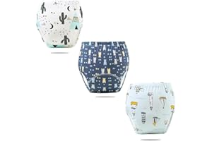 ANSO 3 Packs Baby Potty Training Pants Boys Girls Training Underwear Reusable Toddlers Toilet Training Pants