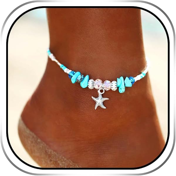 Prosy Boho 7 pezzi cavigliere colorate con perline Beach fatti a mano alla caviglia gioielli piede regolabile per donne e ragazze
